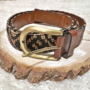 Patricia Nash Belt in Black, Tan and Brown